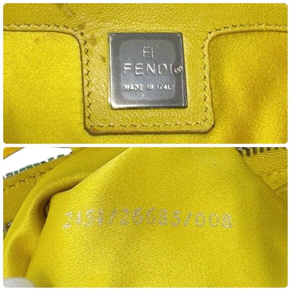 FENDI Vintage FF Beads Mamma Baguette Crossbody Bag Flower Embroidery [106448] - Picture 16 of 16